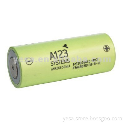 Non phosphate A123 Battery Cell 2.5Ah 26650